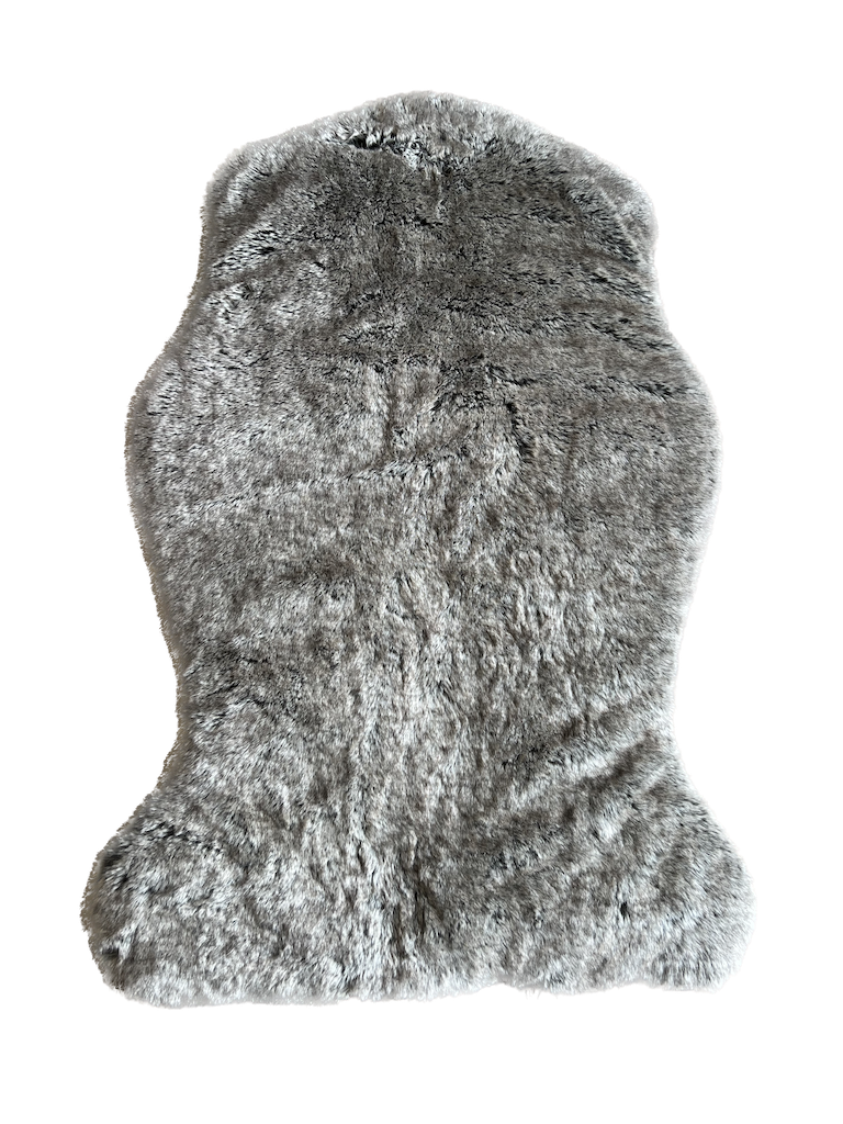 Kunstfellteppich Eisbär grau